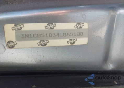 2004 Nissan Sentra 1.8S из США, поврежденный, VIN 3N1CB51D34L865188